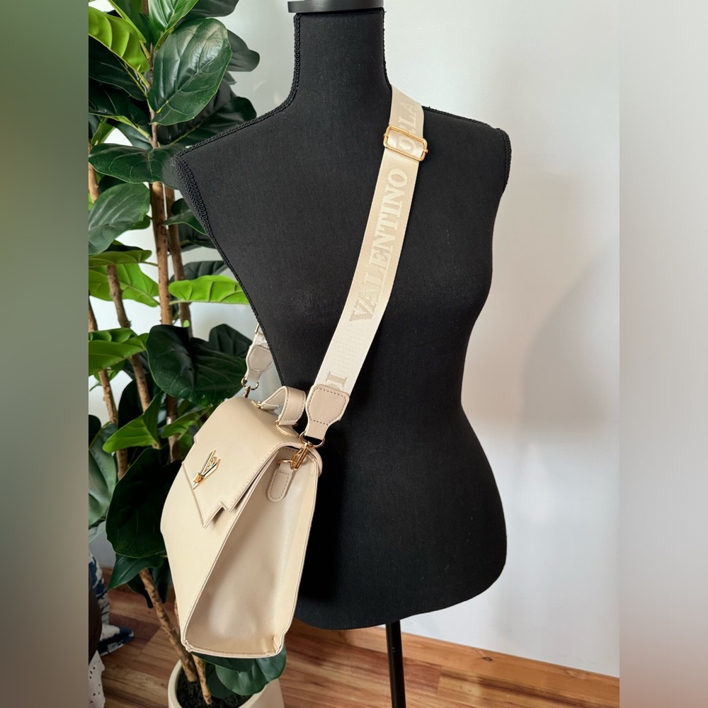 Valentino Orlandi Cream Satchel with Gold Accents - Picture 2 of 5
